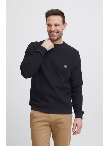 FQ1924 Rundhalspullover FQWILLIAM structure crewneck sweatshirt in Dunkelblau