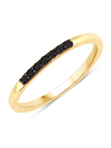 Rafaela Donata Ring Sterling Silber gelbvergoldet Diamant schwarz in gelbgold