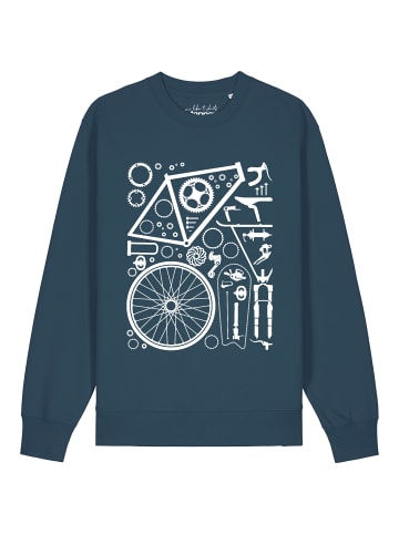 wat? Apparel Sweatshirt Fahrradteile in Petrol