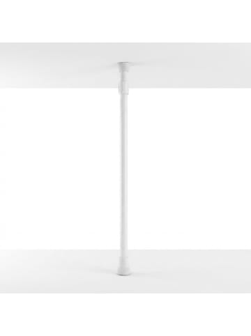 relaxdays Teleskopstange in Weiß - (L)120–220 cm
