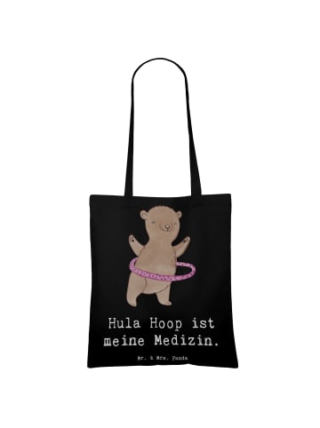 Mr. & Mrs. Panda Strandtasche Bär Hula Hoop mit Spruch in Schwarz