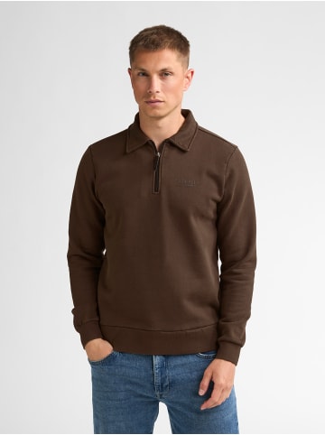 Petrol Industries Polo-Pullover mit Reißverschluss millhall in Braun