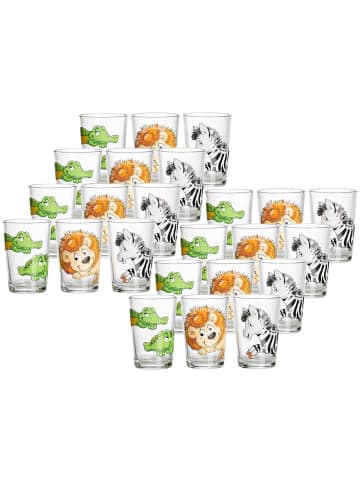 Ritzenhoff & Breker 24er Set Kindergläser Happy Zoo 205 ml in bunt