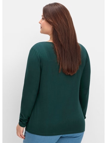 sheego by Joe Browns Langarmshirt in tiefgrün