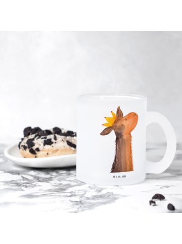 Mr. & Mrs. Panda Trinkglas Lamakopf König ohne Spruch in Transparent