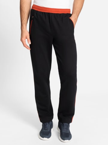 WITT WEIDEN Freizeithose in schwarz-rostrot