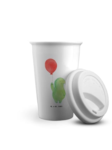 Mr. & Mrs. Panda To Go Becher Schildkröte Luftballon ohne Spruch in Weiß