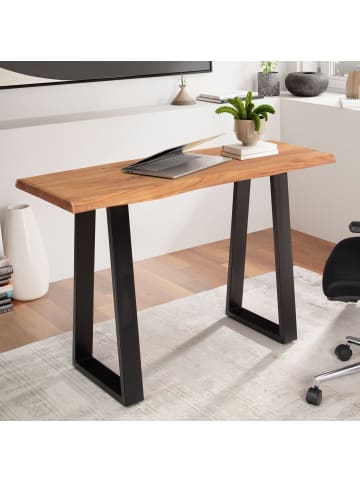 KADIMA DESIGN Schreibtisch Massivholz, Schmal, Industrial, Platzsparend