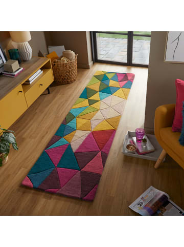 KADIMA DESIGN Farbenfroher Designer-Wollteppich