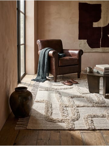 KADIMA DESIGN Teppich Hoch-Tief Struktur Modern Abstrakt Natur, Schlafzimmer in Natur-Beige