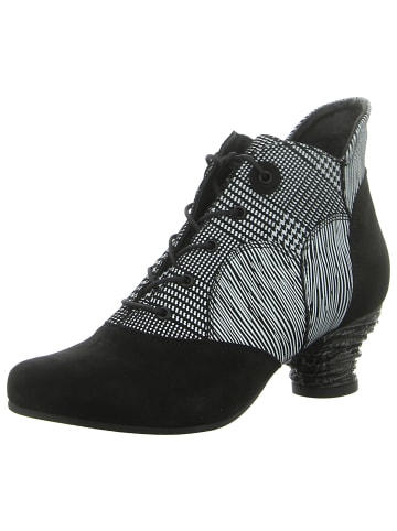 SIMEN Schnürstiefeletten in schwarz/weiss