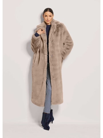 MADELEINE Langer Faux-Fur-Mantel für Damen in beige