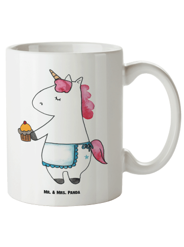 Mr. & Mrs. Panda Tasse Einhorn Muffin ohne Spruch in Weiß