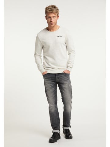 TUFFSKULL Herren Threezy - Sweater in Hellgrau Melange