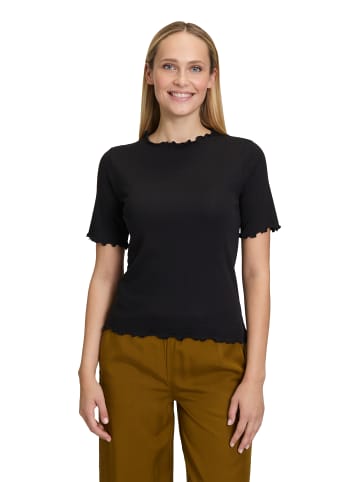CARTOON Halbarm-Shirt mit Kragen in Schwarz