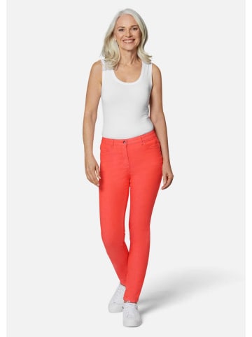 GOLDNER Lange Freizeithose BELLA mit Formbund in hagebutte