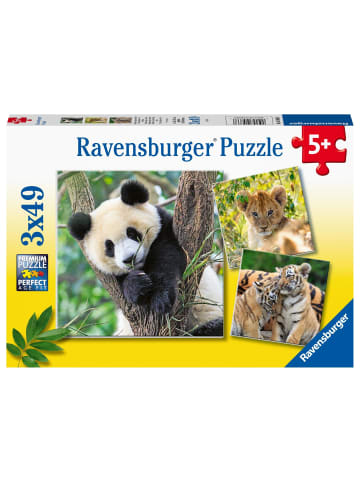 Ravensburger Ravensburger Kinderpuzzle - 05666 Panda, Tiger und Löwe - 3x49 Teile Puzzle...