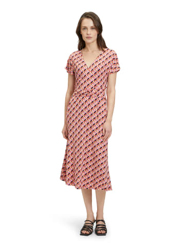 Betty Barclay Jerseykleid mit Blumenprint in Red/Beige