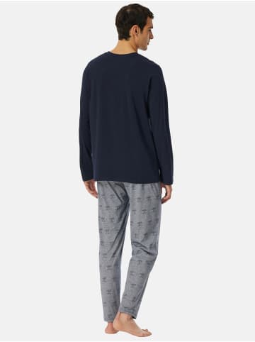 Schiesser Pyjama 95/5 Nightwear in nachtblau