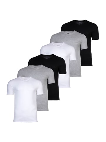 BOSS T-Shirt 6er Pack in Weiß/Grau/Schwarz