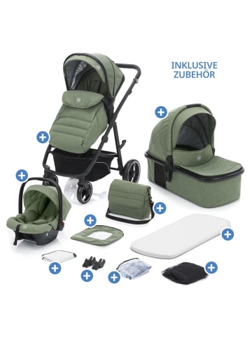 fillikid 3-1 Kombi-Kinderwagen-Set Fill Jaguar mit in gruen