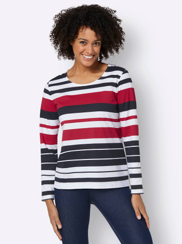 Sieh an! Shirt in rot-marine-gestreift