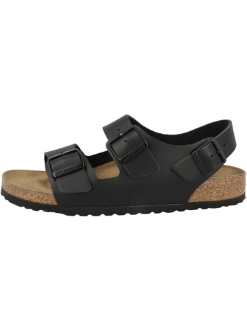 Birkenstock Sandale Milano Naturleder schmal in schwarz