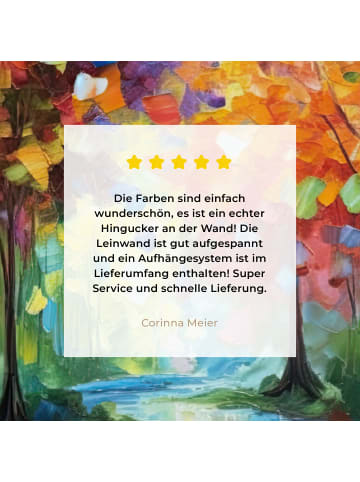 MuchoWow Leinwand bilder Bunter Wald (BxH)