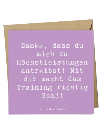 Klappkarte Spruch Motivierender Fitness-Trainer... in Lavendeltraum