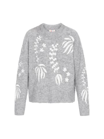 IZIA Women Sweater in light grey melange