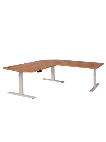 MCW Eck-Schreibtisch D40, Eiche-Dekor, weiß