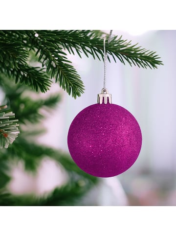 relaxdays 30-tlg. Weihnachtskugeln Set in Pink