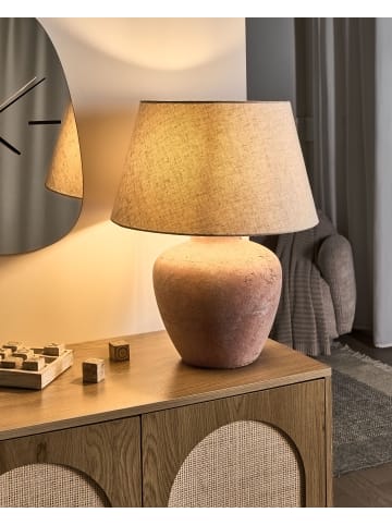 Beliani Tischleuchten BARTON in Braun - (W) 40 x (H) 51 x (L) 40 cm