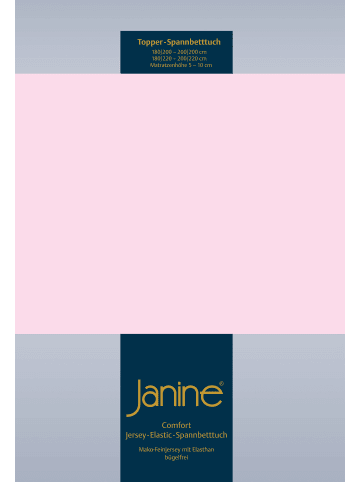 Janine Janine Spannbetttuch Elastic Jersey 5002 in zartrose