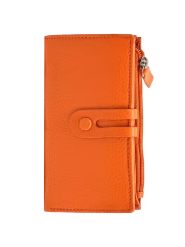 Florence Geldbörse Leder orange Damen ca. 16cm ca. 9cm