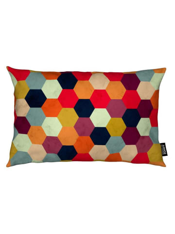 Juniqe Kissen "Colorful Beehive Pattern" in Bunt