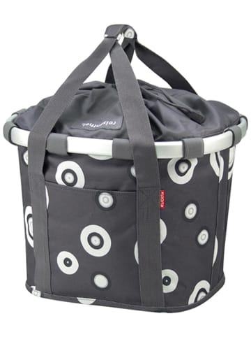 KLICKfix Vorderradkorb "Bike Basket" in bubbles-anthrazit