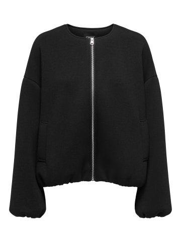 ONLY Lässige Jacke mit Reißverschluss und lockerer Passform in Schwarz
