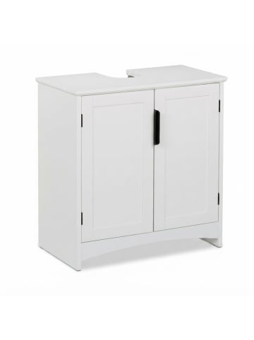 relaxdays Waschbeckenunterschrank in Weiß - (B)60 x (H)60 x (T)30 cm
