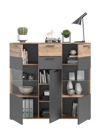 ebuy24 Sideboard Mason 3 Eiche Dekor 140 x 37 cm