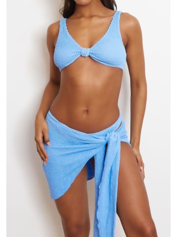 Moda Minx Sarong Scrunch Short Ruffle in Baby Blue