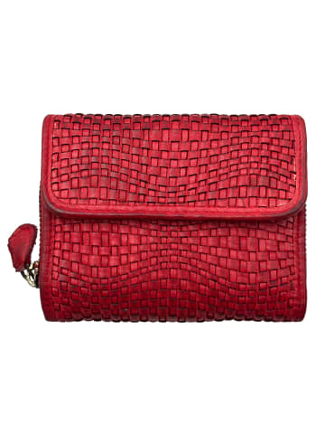Florence Geldbörse Leder rot Damen ca. 12cm ca. 10cm