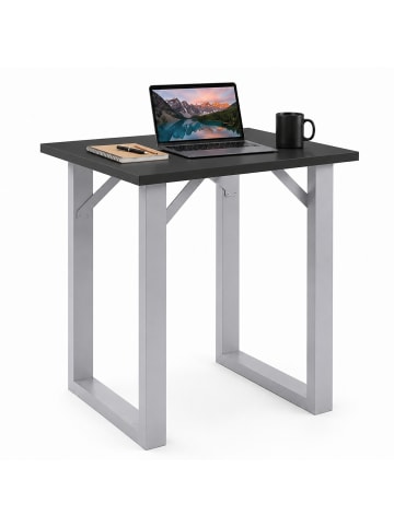 VCM  Holz Bartisch Stehtisch Tisch Tresen Xona 80x80 cm in Silber / Anthrazit