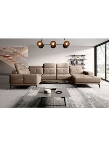 MF Design Nevido Recamiere Links in Braunbeige -  (L) 201 x (B) 350 x (H) 77 cm