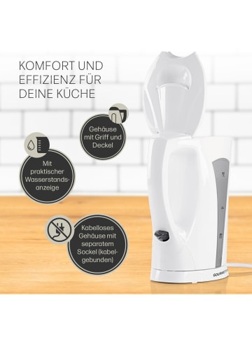 Gourmetmaxx GOURMETmaxx Wasserkocher mit Kalkfilter - 1,7l - weiß/grau