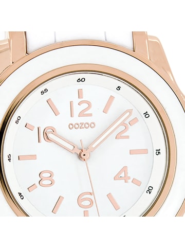 Oozoo Analog-Armbanduhr Oozoo Timepieces weiß groß (ca. 44mm)
