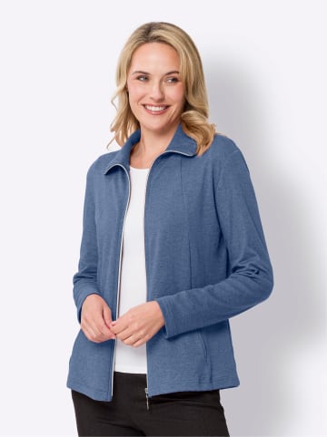Sieh an! Shirtjacke in jeansblau-meliert