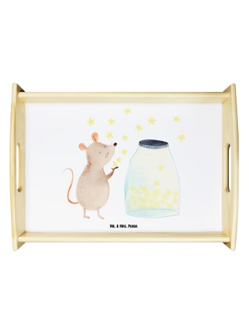 Mr. & Mrs. Panda Deko Tablett Maus Sterne ohne Spruch in Weiß