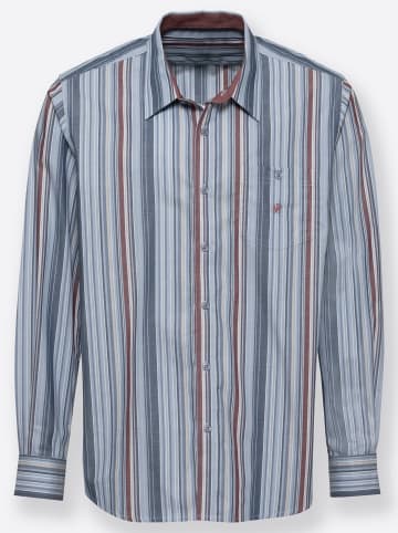 WITT WEIDEN Langarm-Hemd in blau-gestreift