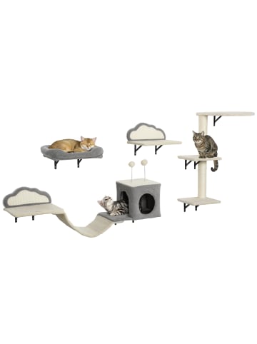 Pawhut Kletterwand Set Beige Polyester